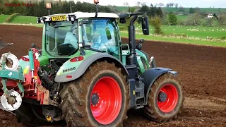 Ploughing with Fendt 724 and Six-Furrow Kverneland.