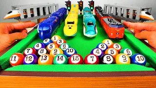 Pool Marble Run Race ASMR # 7 ☆ Shoot Some Train Pool ☆ Creative Healing Sound DIY Build