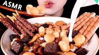 ASMR  CHOCOTANG, CHOCOLATE DESSERT WITH MILK  초코탕 チョコお菓子シリアル (eating sounds) 먹방 [mukbang] 咀嚼音