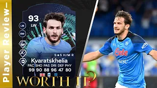 Fake Stats?! 93 Rated TOTS Moments KVARATSKHELIA Player Review! EA FC24