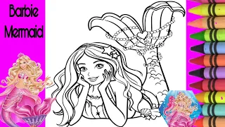 Coloring Barbie Mermaid Coloring page/coloring book/barbie coloring/drawing/painting for kids