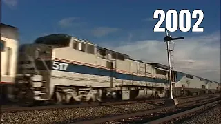 Amtrak Southwest Chief & Semaphore Signals in Levy, NM, Sept. 2002