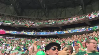 Northern Ireland fans sing sweet Caroline (Northern Ireland V Ukraine Euros 2016 France)