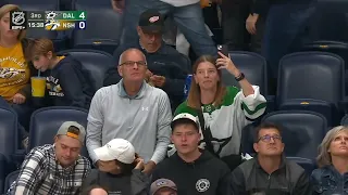 Wyatt Johnston gets his first NHL goal in his first NHL game