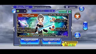 DFFOO GL Act 2 Chapter 4 Gacha draw featuring PAINE