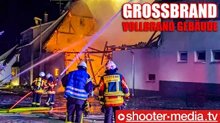 🚒 🔥  Großbrand - Vollbrand Gebäude  🔥 🚒 |  100 Einsatzkräfte im Brand- & Löscheinsatz