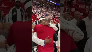 Dwyane Wade and Jimmy Butler hug before Game 3 🥺