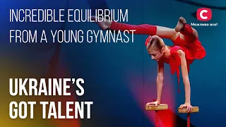 CAN IT BE: 💃Incredible equilibrium from a young gymnast – Ukraine's Got Talent