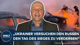 PUTINS KRIEG: Ukrainischer Luftangriff auf die russische Grenzstadt Belgorod zum "Tag des Sieges"