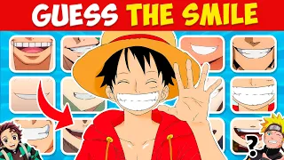 GUESS THE ANIME CHARACTER WITH HIS SMILE | ANIME QUIZ | QuizzyBee