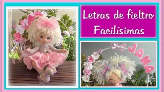 LETRAS DE FIELTRO PARA PERSONALIZAR muñecas video - 615