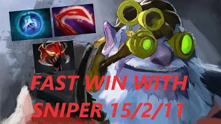 Sniper Mid Fast Win 15/2/11 - Dota 2 Gameplay
