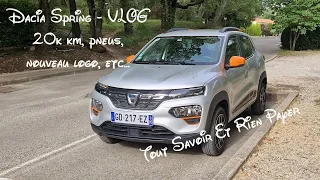 Dacia Spring - VLOG - 20k km, pneus, nouveau logo, plaquettes de frein, etc