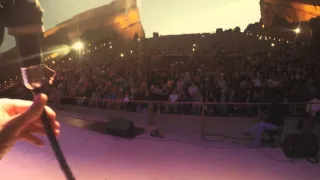 Celtic Woman GoPro with piper Anthony Byrne on his McCallum pipes at Red Rocks during Amazing Grace.