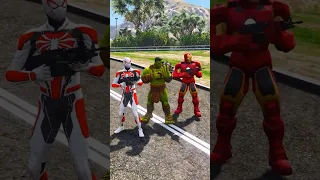 SPIDERMAN, HULK, IRON MAN SAVES HIS BORTHER'S FROM RHION BRO'S #gta5 #shorts