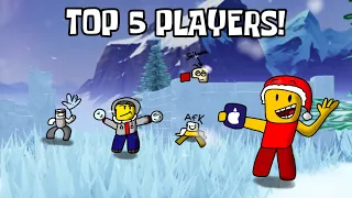 Top 5 Players in The Snowball Fight Arena | Slap Battles 👋 | Roblox