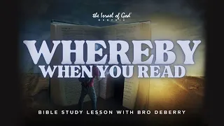 IOG Memphis - "Whereby When You Read"