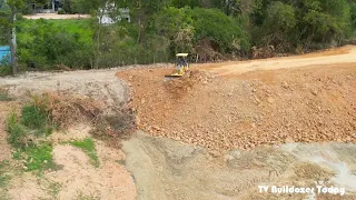 Full Video  Project KOMASTU D20P Dozer With 5 Ton Truck To Fill The Pit