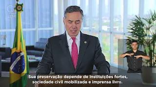 Mensagem de Luís Roberto Barroso sobre o Dia da Democracia (2021)