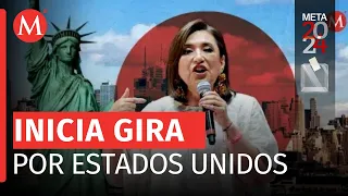 Xóchitl Gálvez inicia gira en Estados Unidos; se reunirá con grupos migrantes