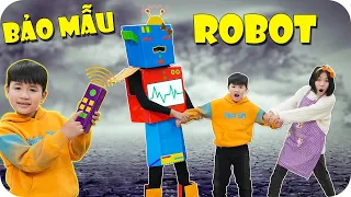 Bảo Mẫu Robot VS Bảo Mẫu Thật ♥ Min Min TV Minh Khoa