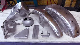 Harley Sportster Project:-  Strip Tins for paint !