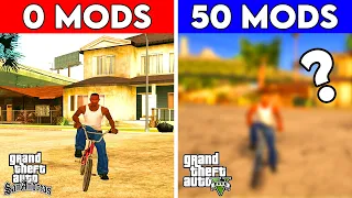 I INSTALLED *50 MODS* 😱 IN GTA San Andreas To Make It More Realistic Than GTA 5 😍