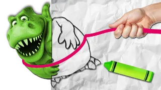 Especial de squishy dinosaurios - Dibujos infantiles | Chiki-Arte Aprende a Dibujar