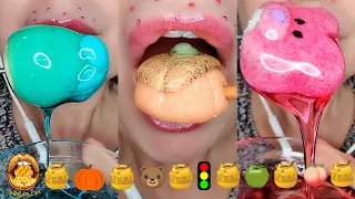 Satisfying ASMR Eating Emoji Food Honey Marshmallows Mukbang 먹방