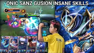 ONIC SANZ INSANE GUSION SKILL HEAVY DOMINATION AGAINST ENEMY TEAM RANK MATCH 📽🎮🥵🔥