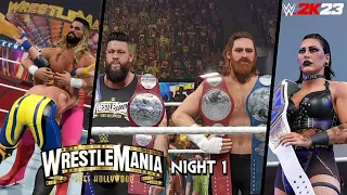 WWE Wrestlemania 39 (Night 1) Full Show Simulation - WWE 2K23 Highlights