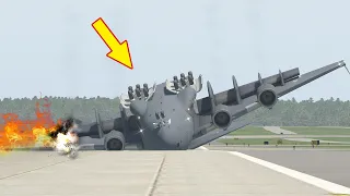 C-17 Crash On Runway Causing It Breaking Into Pieces | X-Plane 11