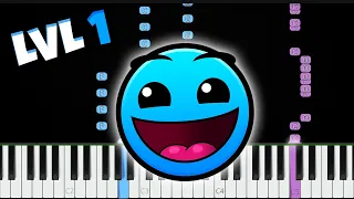 How to Play "Geometry Dash - Level 1 (Stereo Madness)" on Piano