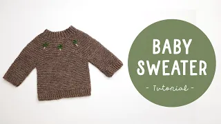 How To Crochet A Baby Sweater FREE pattern + VIDEO tutorial |Croby Patterns