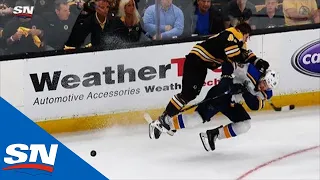 Angry Torey Krug Throws Big Body Check On Robert Thomas