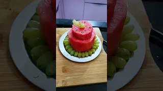 Watermelon cake | Fruit cake at home