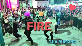 ANTARES & BECZ (KINGDOMS CREW). BTS 'FIRE' COVER. DYNAMIC EXHILARATING BUSKING SELECTION.