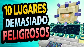 ✅ 10 Lugares Más Peligrosos de Minecraft!!