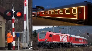 Polish Christmas beer train „Tyskie” on Kraków - Żywiec railway