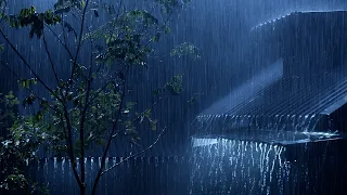 Fall Into Sleep in 3 Minutes with Torrential Rain on Metal Roof & Massive Thunder Sounds At Night