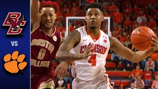 Boston College vs. Clemson Men's Basketball Highlights (2016-17)