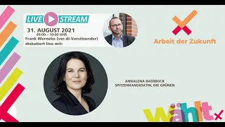 Frank Werneke diskutiert mit ....: Annalena Baerbock (Spitzenkandidatin, Die Grünen)
