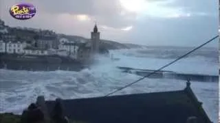 Huge swell batters Porthleven, Cornwall