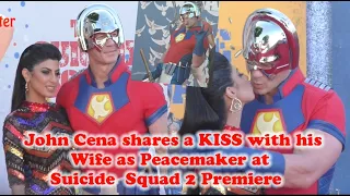 John Cena shares a KISS with his Wife as Peacemaker at Suicide Squad 2 Premiere - Will he be a Champ