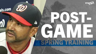 Davey Martinez discusses pitching prospects' outings