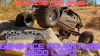 Perfect Axial Capra Battery - Gens ace Adventure Series 3600 mah 50c 3s Lipo