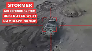 Russia destroys Stormer air defense system with kamikaze drone, Ukraine Russia Military Vid Footage