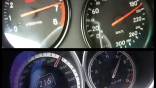 Mercedes C63 AMG GAD Motors 1000+ hp vs Toyota Supra 1250 whp 50-305 km/h
