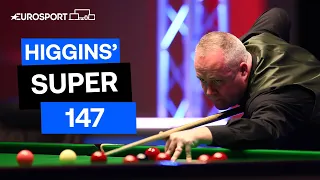 "A Remarkable Break from a Remarkable Champion" | Higgins Hits Super 147 Break | Eurosport Snooker