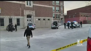 Teacher And Student Shot Outside TechBoston Academy